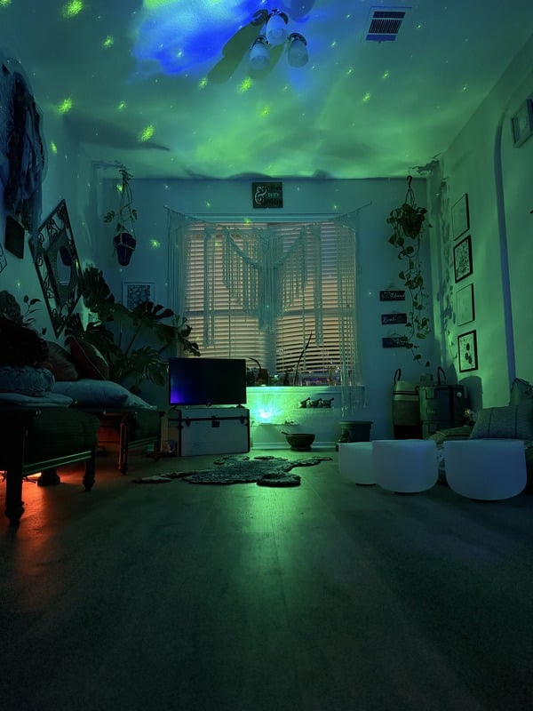 Healing River House living room